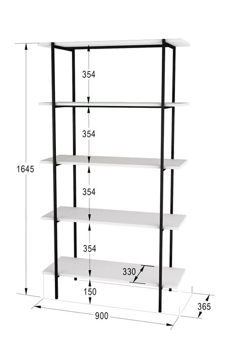 Стеллаж Атлантик белого цвета - купить Стеллажи по цене 10759.0