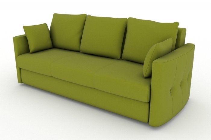 Прямой диван-кровать Луна зеленого цвета