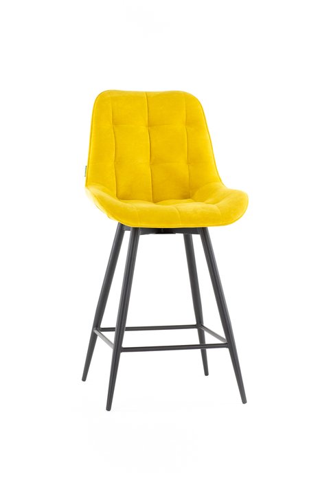 Стул полубарный  Elis Bar cross conus желтого цвета - купить Барные стулья по цене 10977.0
