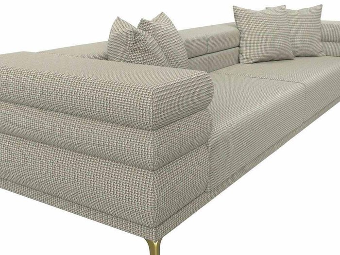 Прямой диван-кровать Лига 021 серо-бежевого цвета  - лучшие Прямые диваны в INMYROOM