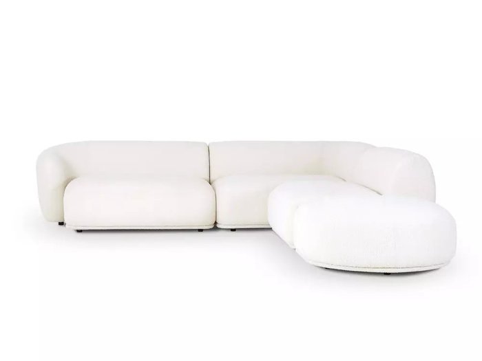 Угловой модульный диван Fabro белого цвета - лучшие Угловые диваны в INMYROOM
