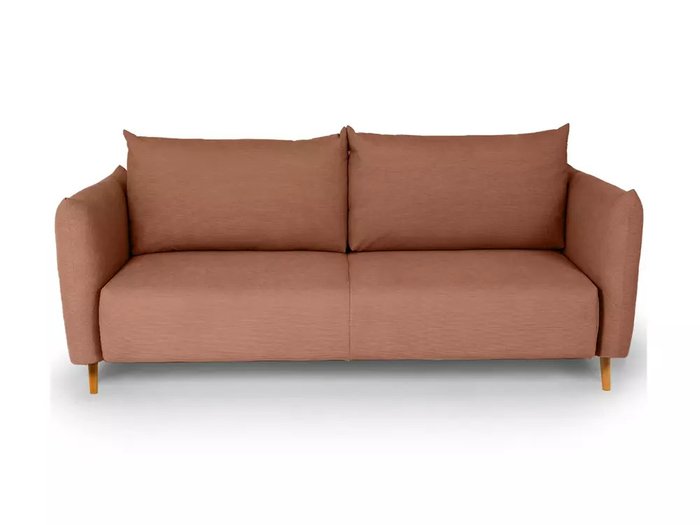 Диван-кровать Menfi красно-коричневого цвета с бежевыми ножками