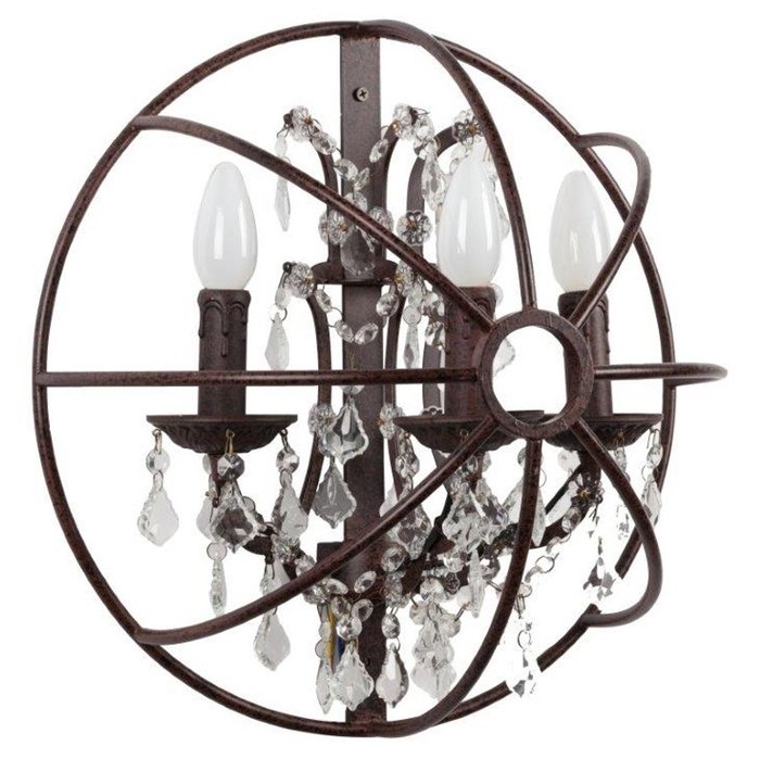 Настенный светильник Foucault's Orb Crystal с хрустальными подвесками - лучшие Бра и настенные светильники в INMYROOM