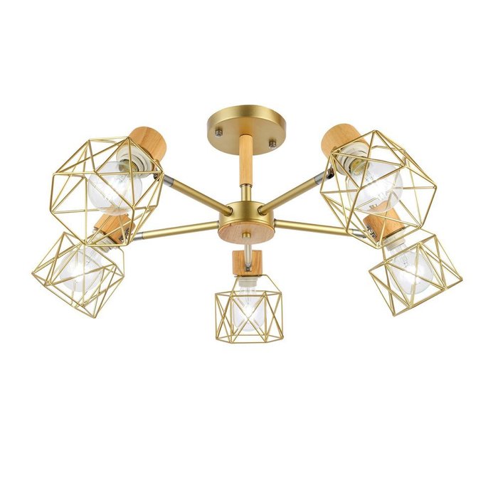  Светильник потолочный Stelitto золотого цвета - купить Потолочные люстры по цене 12850.0