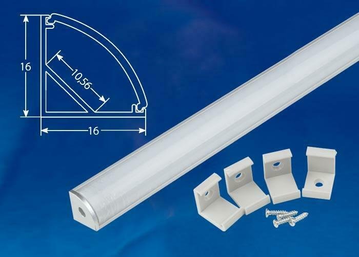 Профиль для ленты UFE-K06 Silver/Frozen 200 Polybag - купить Профили для светодиодных лент по цене 622.0