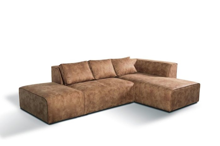 Диван угловой Industrial Loft коричневого цвета - купить Угловые диваны по цене 101368.0
