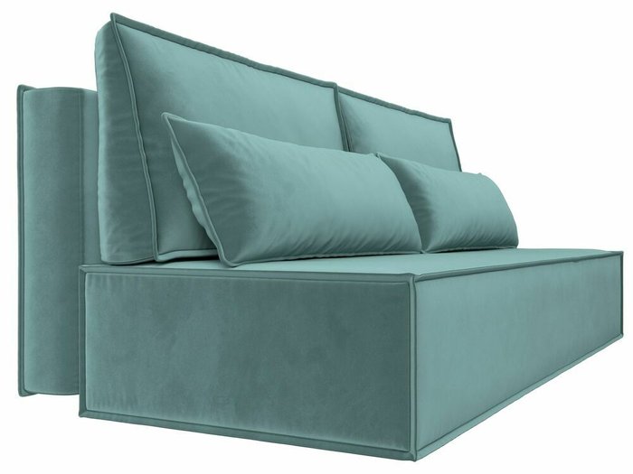 Прямой диван-кровать Фабио Лайт бирюзового цвета - лучшие Прямые диваны в INMYROOM