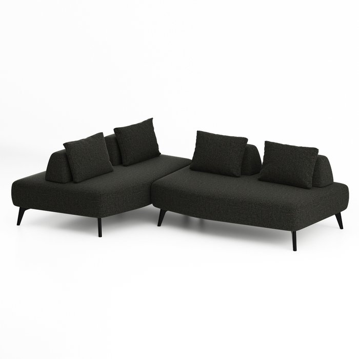 Модульный диван Concept темно-серого цвета - купить Прямые диваны по цене 159000.0