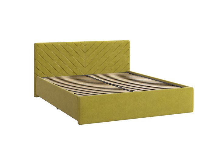 Кровать Сандра 2 160х200 желтого цвета без подъемного механизма - купить Кровати для спальни по цене 24980.0