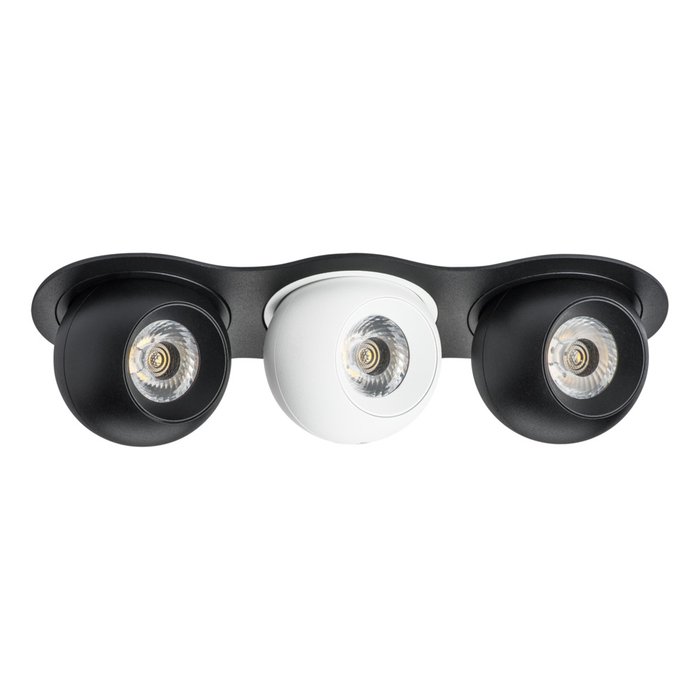 Светильник INTERO LED 9W*3 850LM*3 24G ЧЕРНЫЙ 4000K (217637+217074+217064+217074) - лучшие Встраиваемые споты в INMYROOM Светильник INTERO LED 9W*3 850LM*3 24G ЧЕРНЫЙ 4000K (217637+217074+217064+217074) - лучшие Встраиваемые споты в INMYROOM