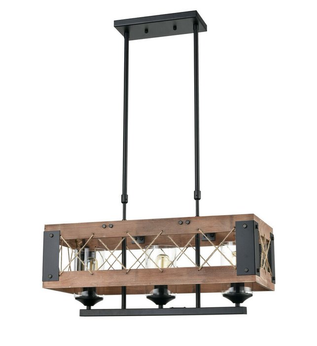 Подвесной светильник Cubo из металла и дерева - лучшие Подвесные люстры в INMYROOM