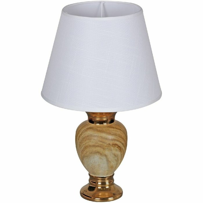 Настольная лампа 30155-0.7-01 (ткань, цвет белый) - купить Настольные лампы по цене 2180.0