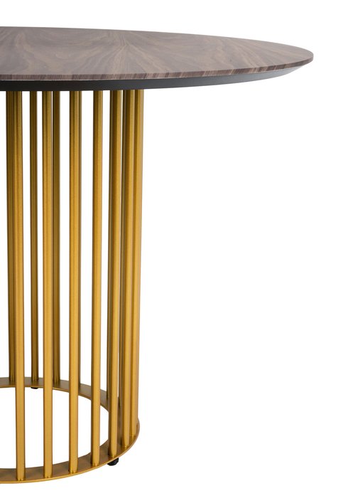 Стол обеденный Patrik New 110 коричнево-золотого цвета - купить Обеденные столы по цене 29980.0