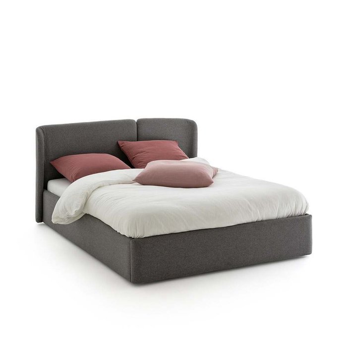 Кровать с подъемным механизмом Molona 160х200 серого цвета