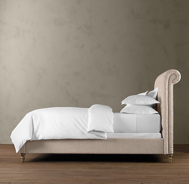 Кровать Chesterfield Fabric Sleigh Bed 160х200  - купить Кровати для спальни по цене 102000.0