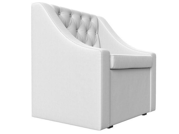 Кресло Мерлин белого цвета с ящиком (экокожа) - лучшие Интерьерные кресла в INMYROOM