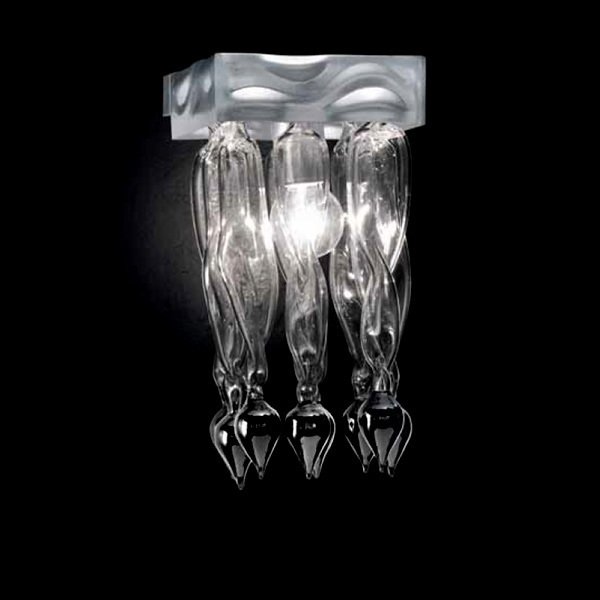 Потолочный светильник Lamp di Volpato Patrizia "Alaska" из прозрачного стекла