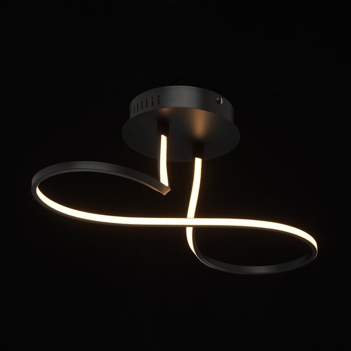 Потолочный светодиодный светильник  Аурих с черным основанием - купить Потолочные светильники по цене 7240.0