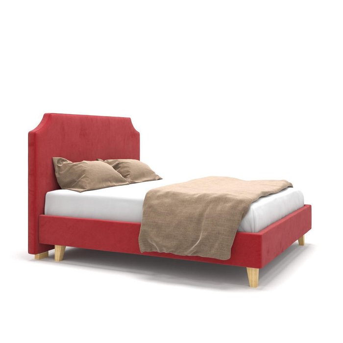 Кровать Natalie на ножках красная 160х200 - купить Кровати для спальни по цене 56900.0