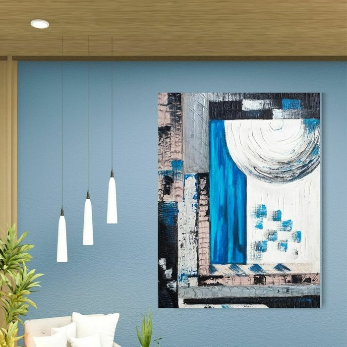 Картина Небесный Спектакль 60х80 синего цвета - лучшие Картины в INMYROOM