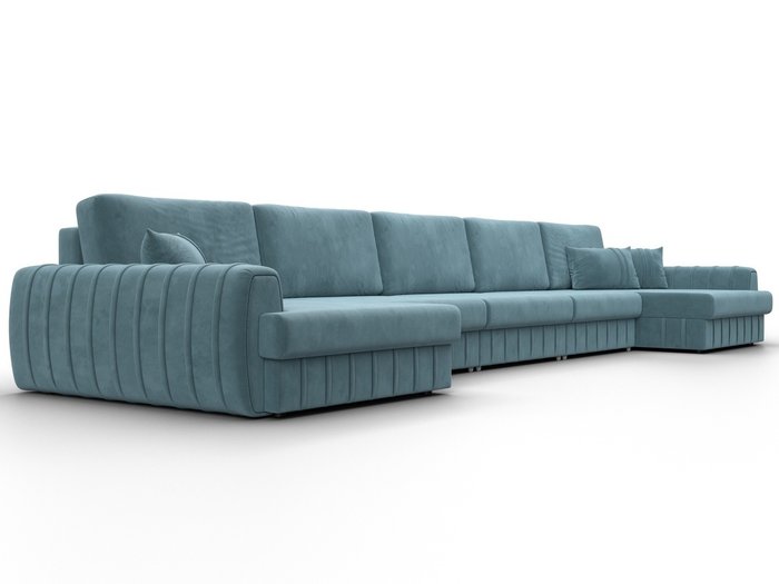 Угловой диван-кровать Лига-057 МегаЛонг бирюзового цвета - лучшие Угловые диваны в INMYROOM Угловой диван-кровать Лига-057 МегаЛонг бирюзового цвета - лучшие Угловые диваны в INMYROOM