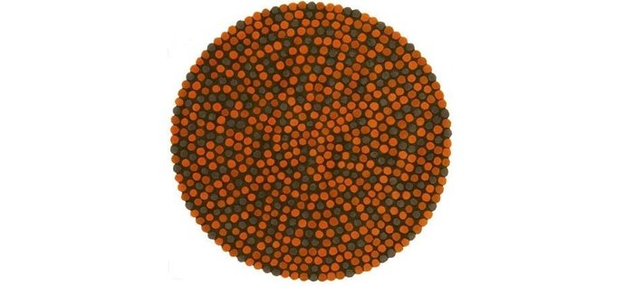 Круглый ковер Adok оранжевого цвета 200 см