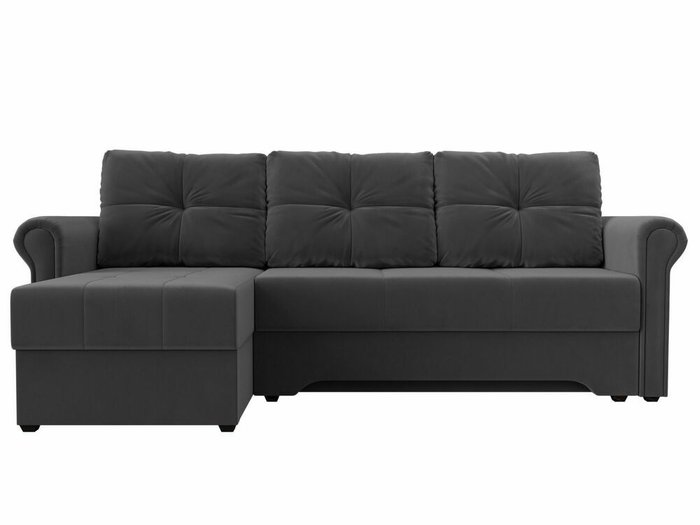 Угловой диван-кровать Леон серого цвета левый угол - купить Угловые диваны по цене 42999.0