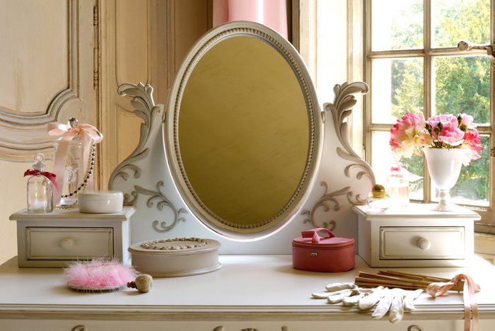 Зеркало настольное с ящичками "Камея" - купить Настольные зеркала по цене 24205.0