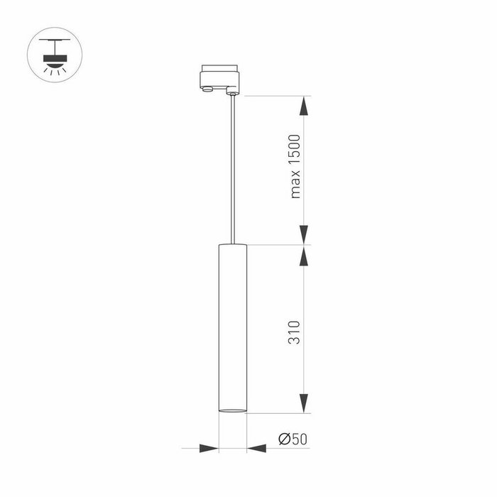 Трековый светильник Arlight LGD-Pipe-Track-Hang-2TR-R50-9W Warm3000 037429 - лучшие Трековые светильники в INMYROOM Трековый светильник Arlight LGD-Pipe-Track-Hang-2TR-R50-9W Warm3000 037429 - лучшие Трековые светильники в INMYROOM