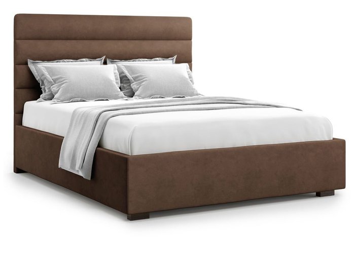 Кровать Karezza с подъемным механизмом 180х200 коричневого цвета
