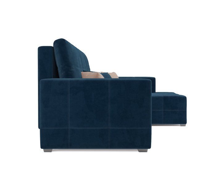 Угловой диван-кровать Монреаль темно-синего цвета правый угол - лучшие Угловые диваны в INMYROOM