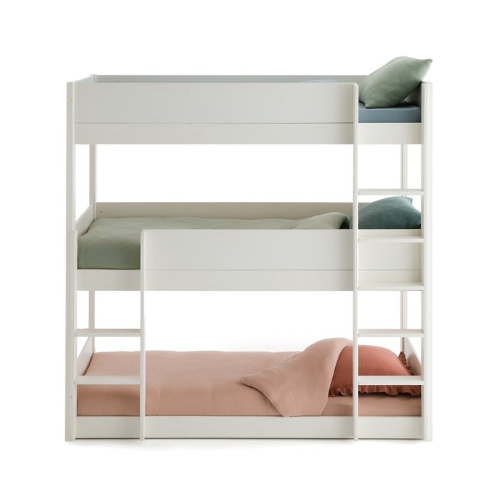 Трехъярусная кровать Meeting 90x190 белого цвета - купить Двухъярусные кроватки по цене 80850.0
