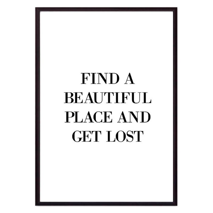 Постер в рамке Get lost 40х60 см