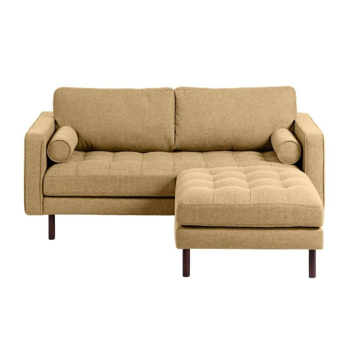 Прямой диван Bogart Mustard yellow с пуфом - купить Прямые диваны по цене 187990.0
