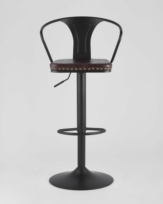 Барный стул Tolix Arms Soft с каркасом из металла черного цвета - лучшие Барные стулья в INMYROOM