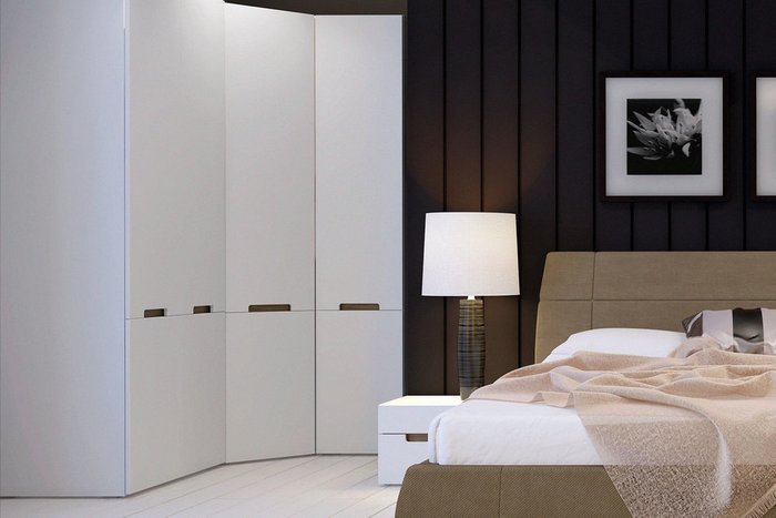 Спальня Анри 2.2 с белым фасадом - лучшие Спальные гарнитуры в INMYROOM