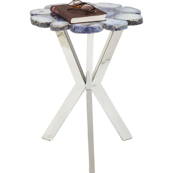 Столик приставной Treasure из стали и камня - купить Кофейные столики по цене 45630.0