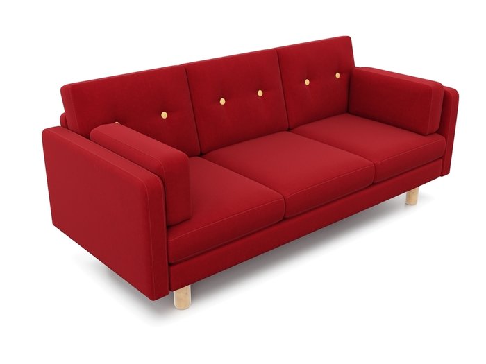 Диван Ингвар Б красного цвета - лучшие Прямые диваны в INMYROOM