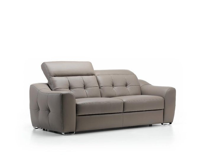 Прямой кожаный диван Aura коричневого цвета - лучшие Прямые диваны в INMYROOM