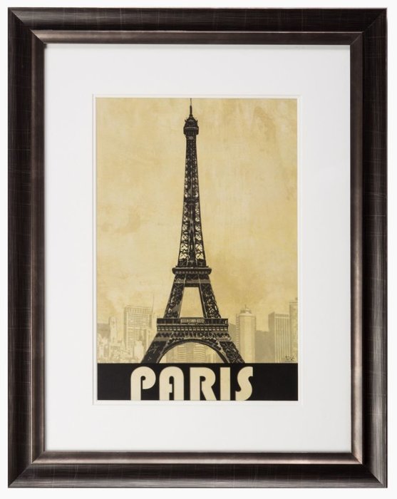 Постер с паспарту в раме "Paris"