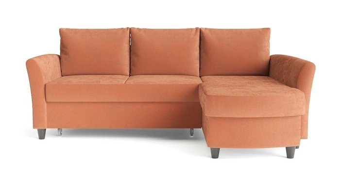 Угловой диван-кровать Катарина оранжевого цвета