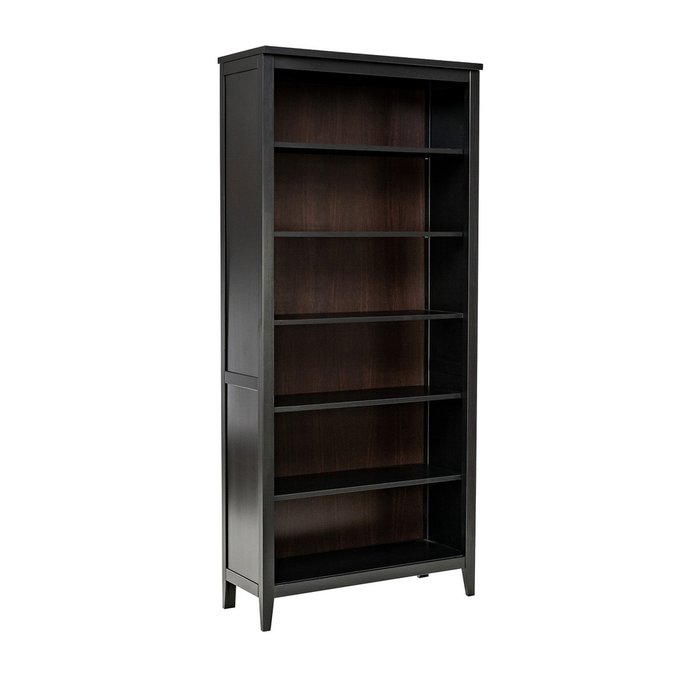 Шкаф-стеллаж Мира черно-коричневого цвета - купить Книжные шкафы по цене 22560.0