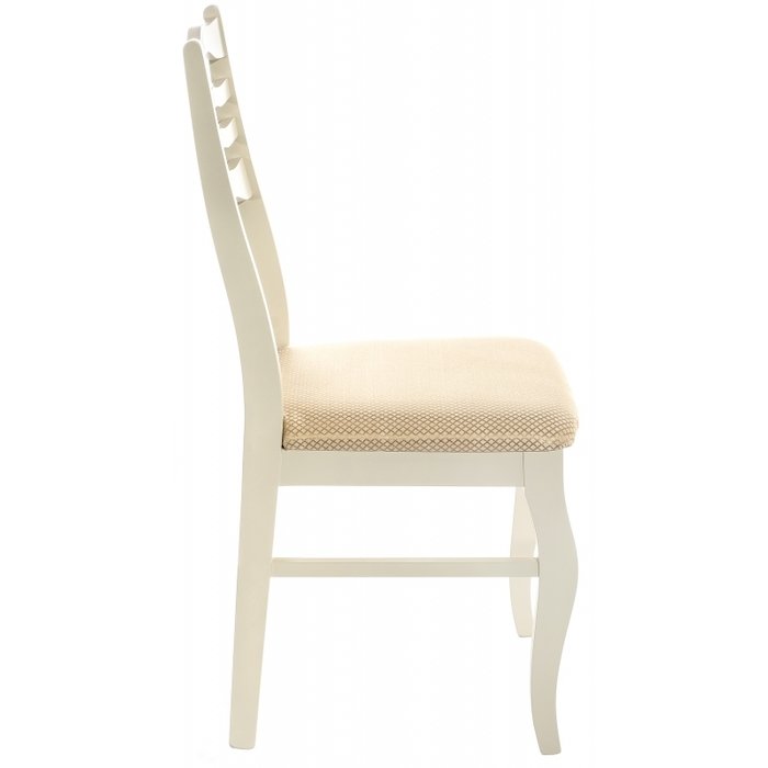 Обеденный стул Амадиу патина из массива молочного цвета - лучшие Обеденные стулья в INMYROOM