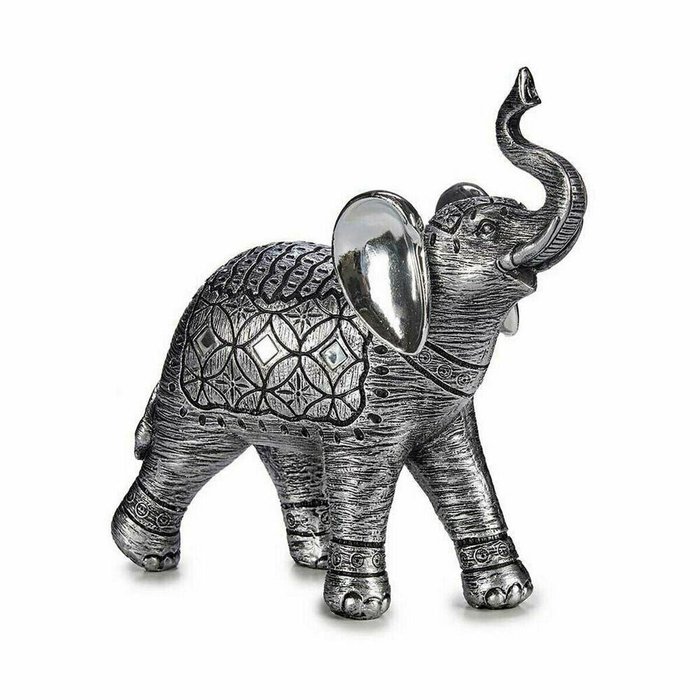 Декоративная фигура Слон Серебристый 27,5 x 27 x 11 cm (4 штук) - лучшие Фигуры и статуэтки в INMYROOM