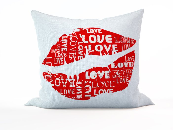 Декоративная подушка: Поцелуй любви