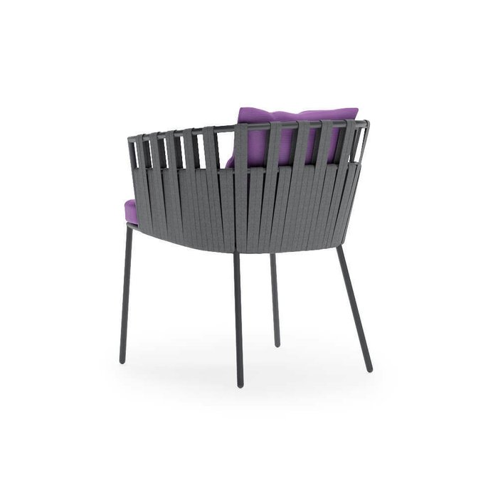 Кресло садовое Бора-бора серо-фиолетового цвета - лучшие Садовые стулья в INMYROOM