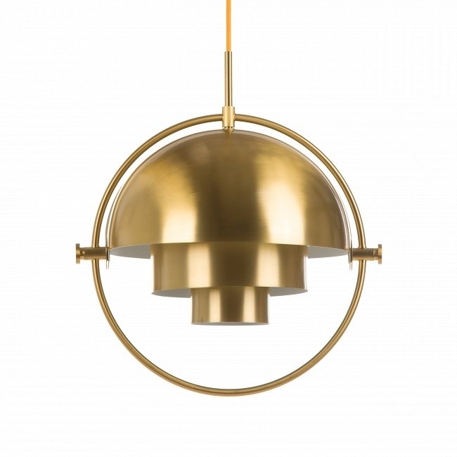 Круглый подвесной светильник EL102A золотого цвета 