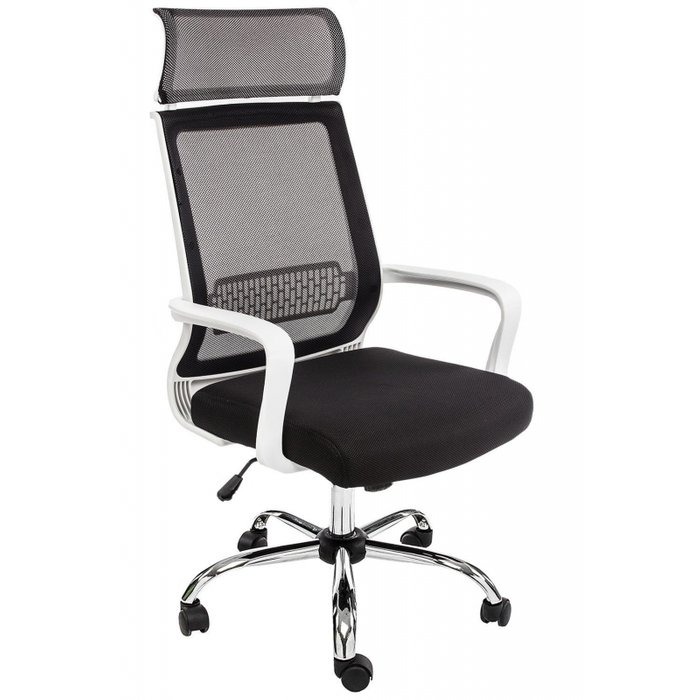 Офисное кресло Lion черно-белого цвета