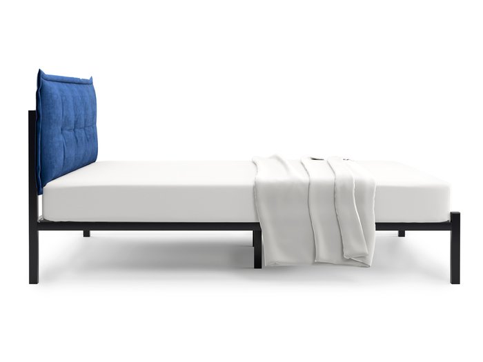 Кровать Лофт Cedrino 180х200 темно-синего цвета без подъемного механизма - лучшие Кровати для спальни в INMYROOM