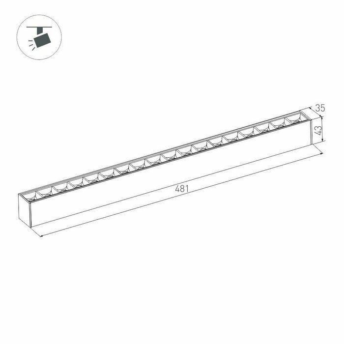 Трековый магнитный светильник Arlight MAG-LASER-45-L480-18W Day4000 (BK, 15 deg, 24V, DALI) 046542 - купить Трековые светильники по цене 15376.0 Трековый магнитный светильник Arlight MAG-LASER-45-L480-18W Day4000 (BK, 15 deg, 24V, DALI) 046542 - купить Трековые светильники по цене 15376.0